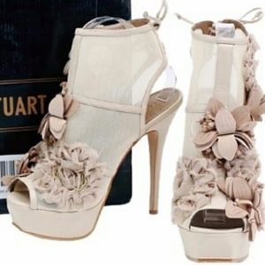 New VictoriaSecret Colin Stuart Floral Mesh Bootie